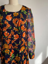 Load image into Gallery viewer, Vintage 80s french floral puffed sleeve maxi dress
