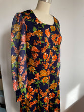 Load image into Gallery viewer, Vintage 80s french floral puffed sleeve maxi dress
