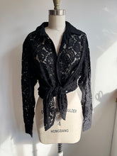 Load image into Gallery viewer, Vintage lace button down shirt
