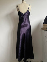 Load image into Gallery viewer, Dark purple silky etam slip gown (S)
