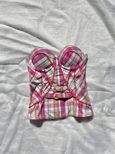 Load image into Gallery viewer, 2000s plaid buckle bustier (S)
