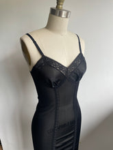 Load image into Gallery viewer, Vintage black lace slip (XS)
