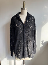 Load image into Gallery viewer, Vintage lace button down shirt
