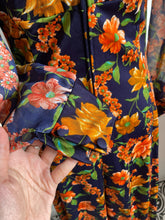 Load image into Gallery viewer, Vintage 80s french floral puffed sleeve maxi dress
