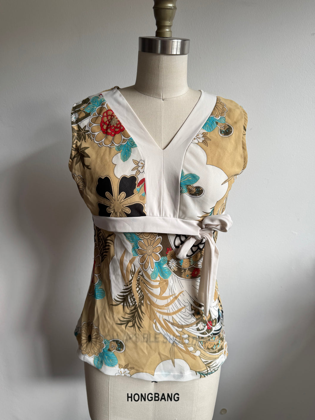Y2K floral top (S-M)