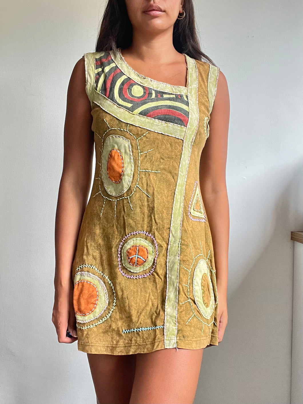 Vintage hippie mini dress (S-M)