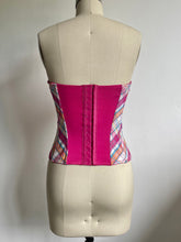 Load image into Gallery viewer, 2000s plaid buckle bustier (S)
