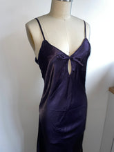 Load image into Gallery viewer, Dark purple silky etam slip gown (S)
