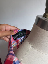 Load image into Gallery viewer, Vintage plaid button down dress (M)
