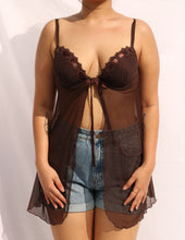 Load image into Gallery viewer, Chocolate underwired slip dress
