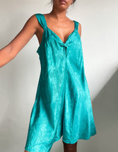 Load image into Gallery viewer, Vintage teal slip dress
