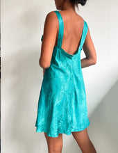 Load image into Gallery viewer, Vintage teal slip dress
