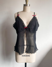 Load image into Gallery viewer, Vintage black lace cami
