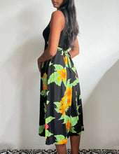 Load image into Gallery viewer, 90’s tropical long tie back dress
