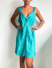 Load image into Gallery viewer, Vintage teal slip dress
