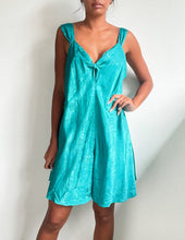 Load image into Gallery viewer, Vintage teal slip dress
